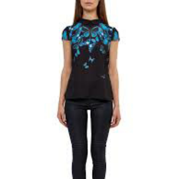 Ted Baker Nealie Scattered Butterfly Collar Top - Picture 4 of 7
